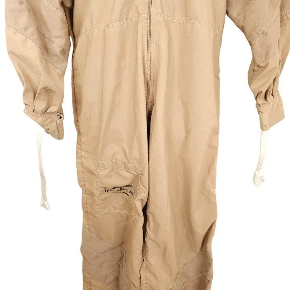 Vintage Flite Suit Mens Size XL Beige Flight Suit Aviation